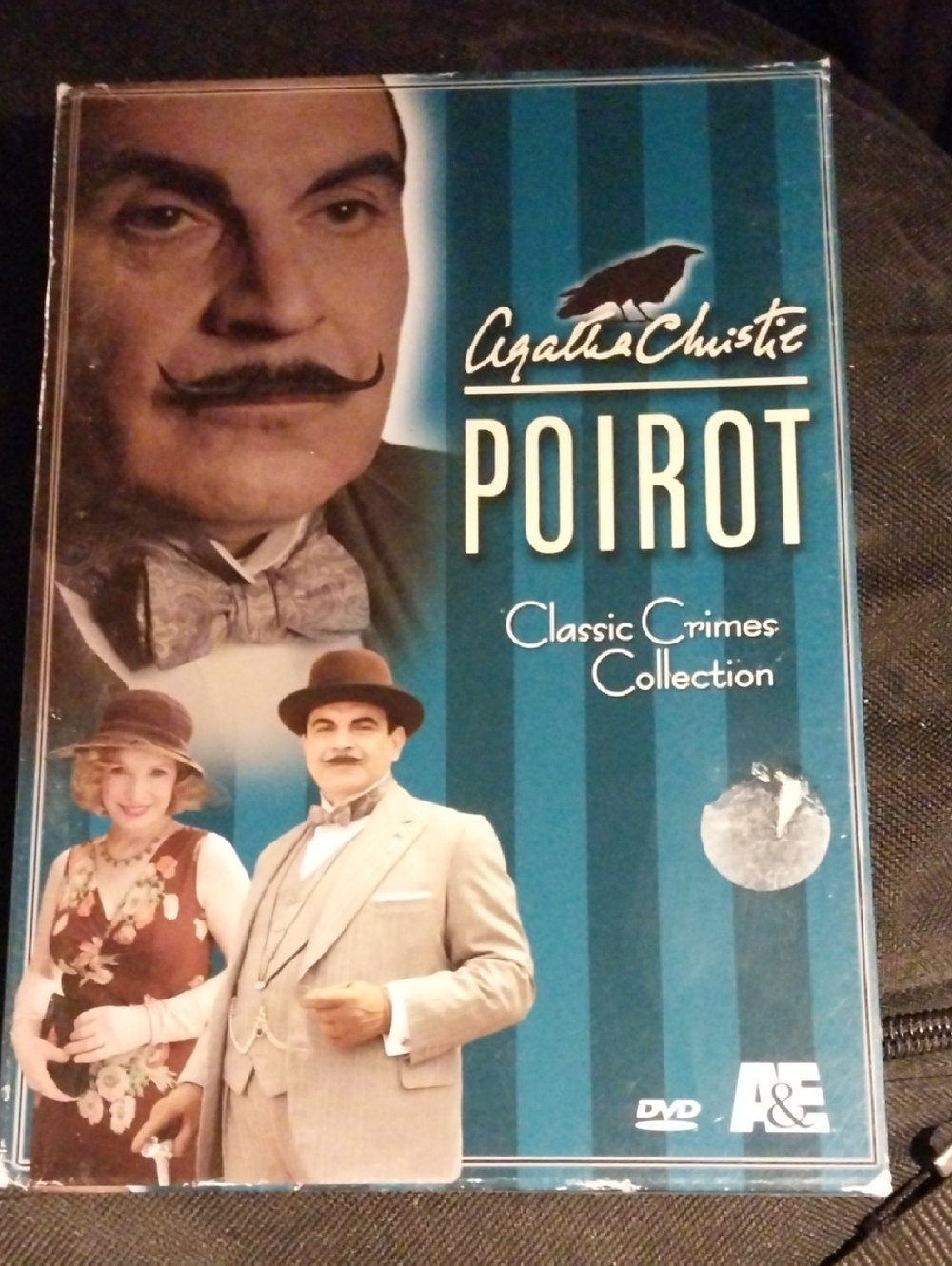Agatha Christie POIROT Classic Crimes Collection - Teal Striped DVD